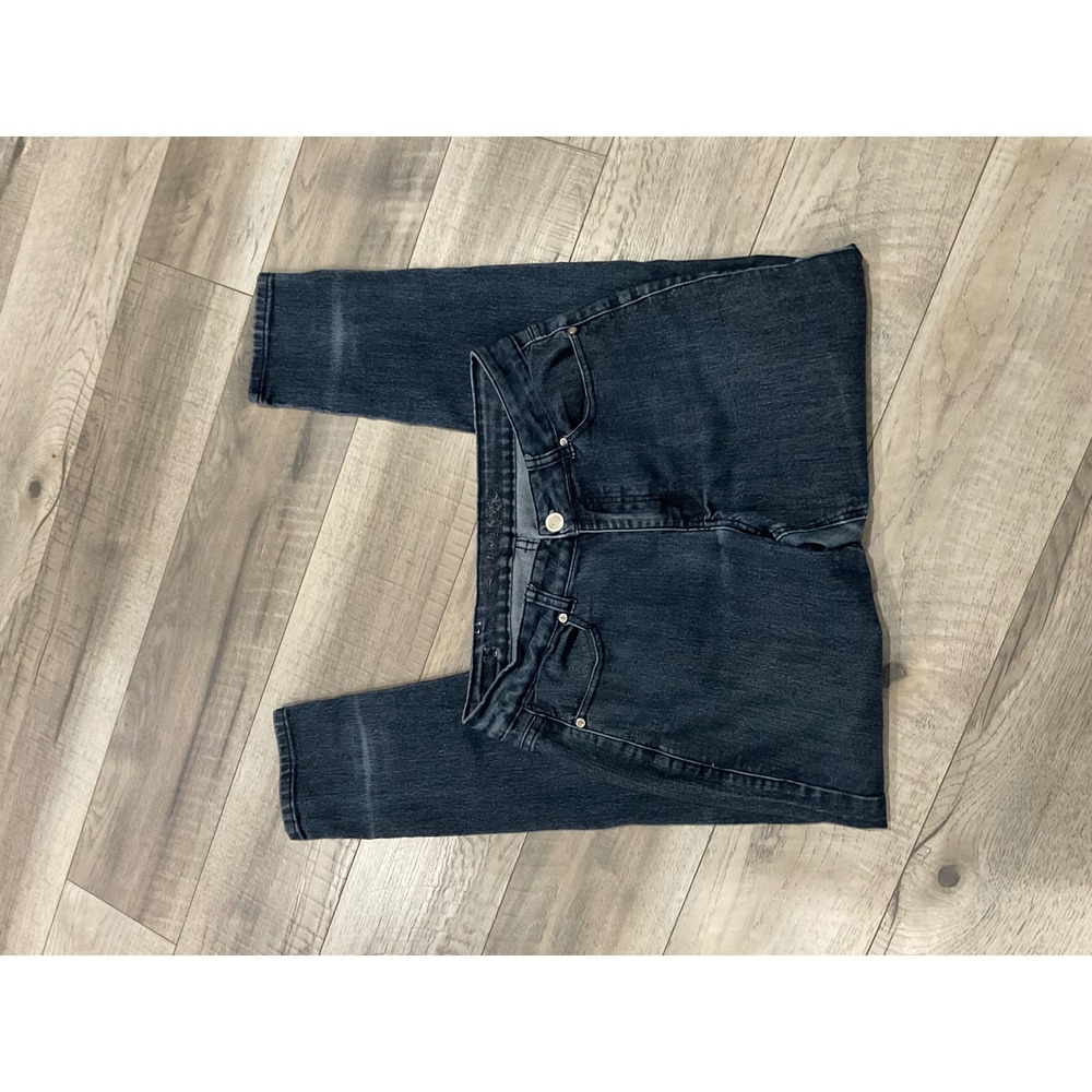 UWD Jeans Womens Size‎ 15 Dark Wash Slim Denim Stretch Blue Heart Button